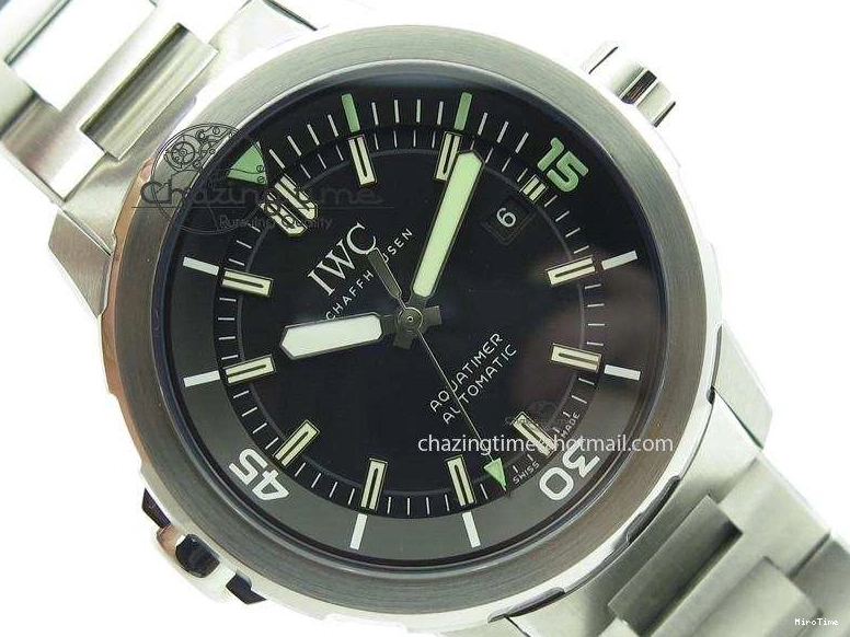 MIROTIME 0720 UrbanStyle Aquatimer Automatic IW329002 V6F 1:1 Best Edition Black Dial On SS Bracelet MIYOTA 7317